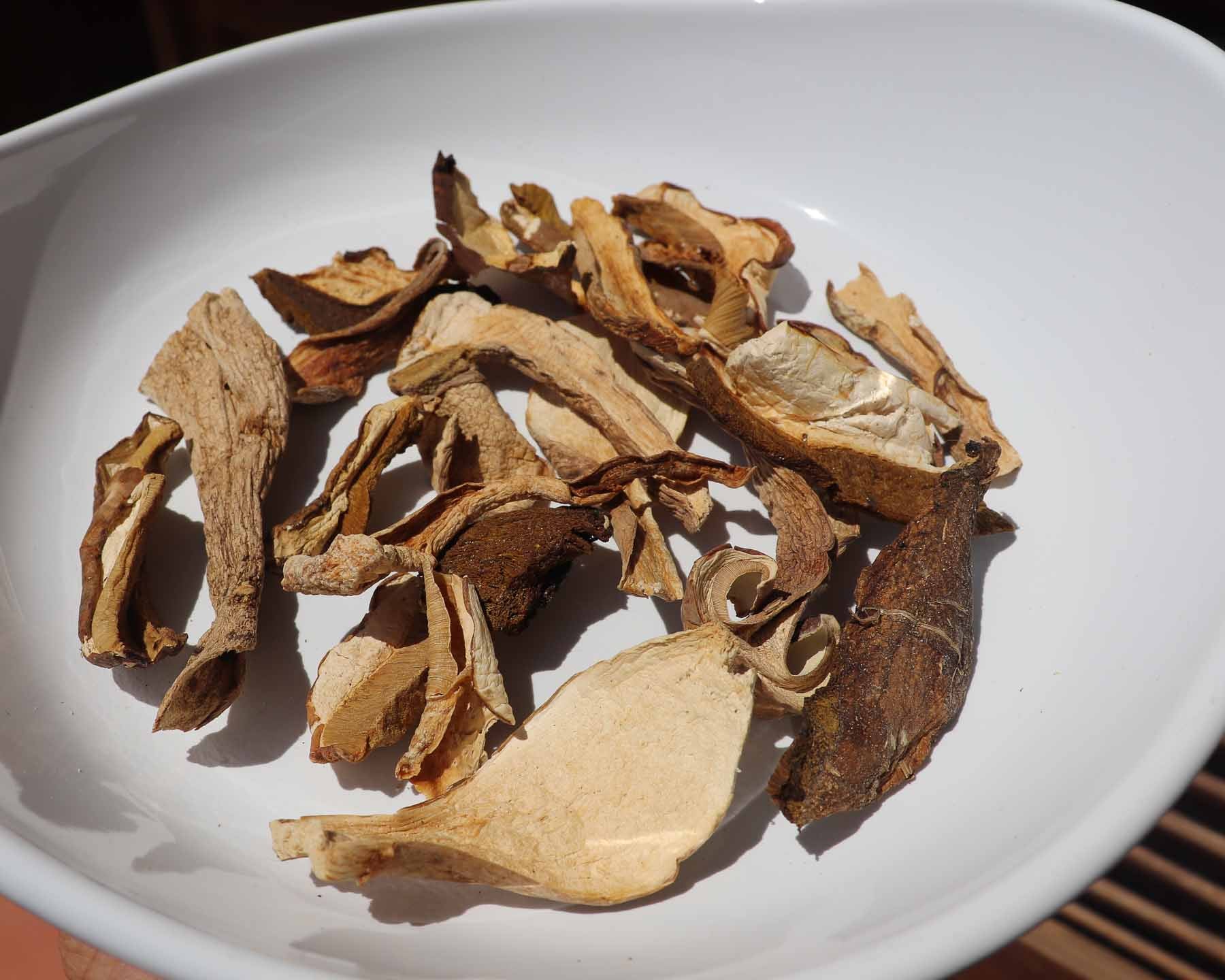 dehydrated mushrooms
