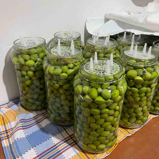 brined green olives