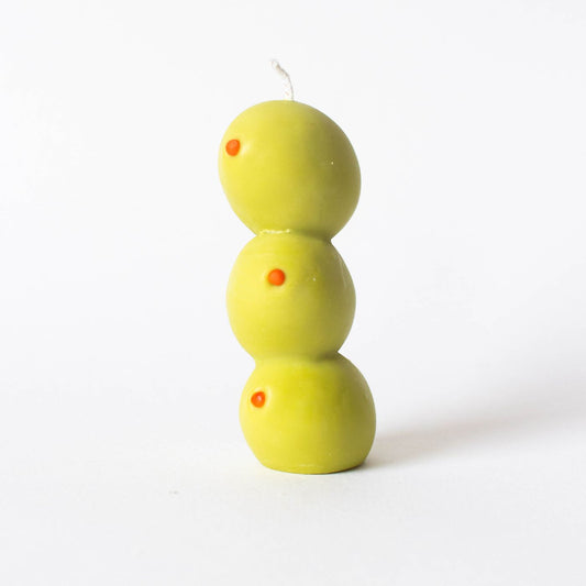 Stacked Olive Candle