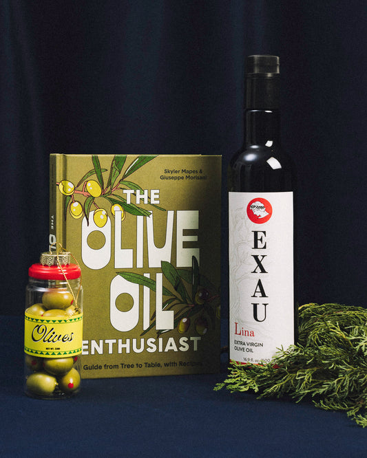 Gift Set: Olive oil, Book, & Ornament